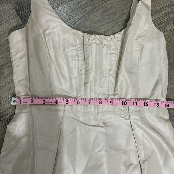 J. Crew 100% Silk Ivory Clementine Dress Sz 2 Sleeveless Bridal Cocktail Wedding - Picture 8 of 14